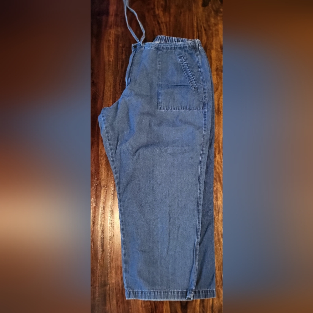 MS. LEE DENIM CAPRI ELASTIC/DRAWSTRING SZ 26W EXCELLENT CONDITION